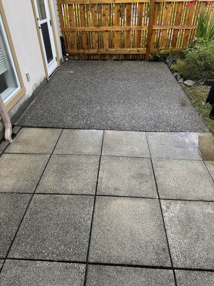 Strata back patio after pressure washing