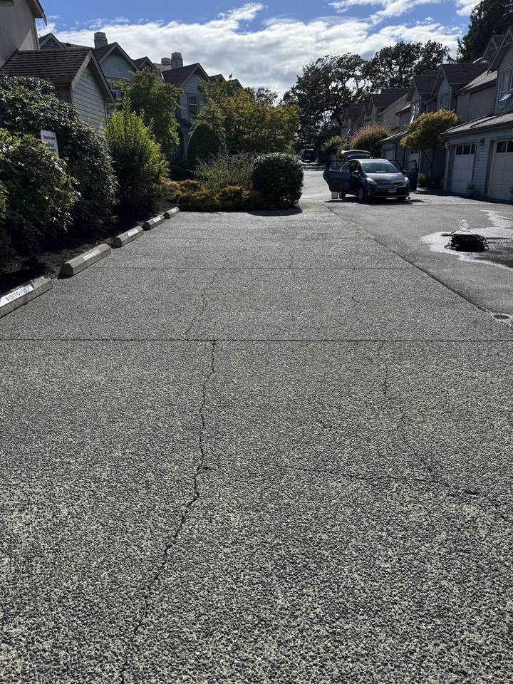 Strata visitor parking after pressure washing